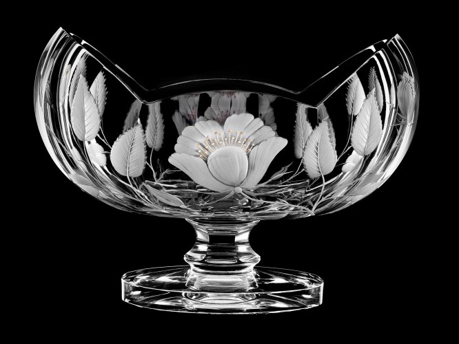  Oval vase-bowl "Flowers", 23 cm  