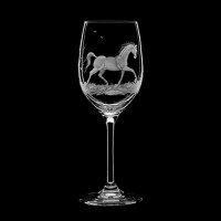  Wine glass set "Horses", 240 ml 