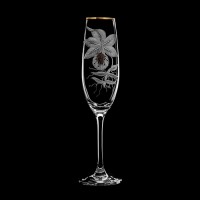  Champagne glass set "Orchids", 200 ml 