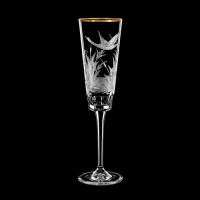  Set de verres à champagne "Oiseaux", 180 ml 