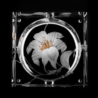  Cendrier "Fleurs", 14,5 x 14,5 cm 